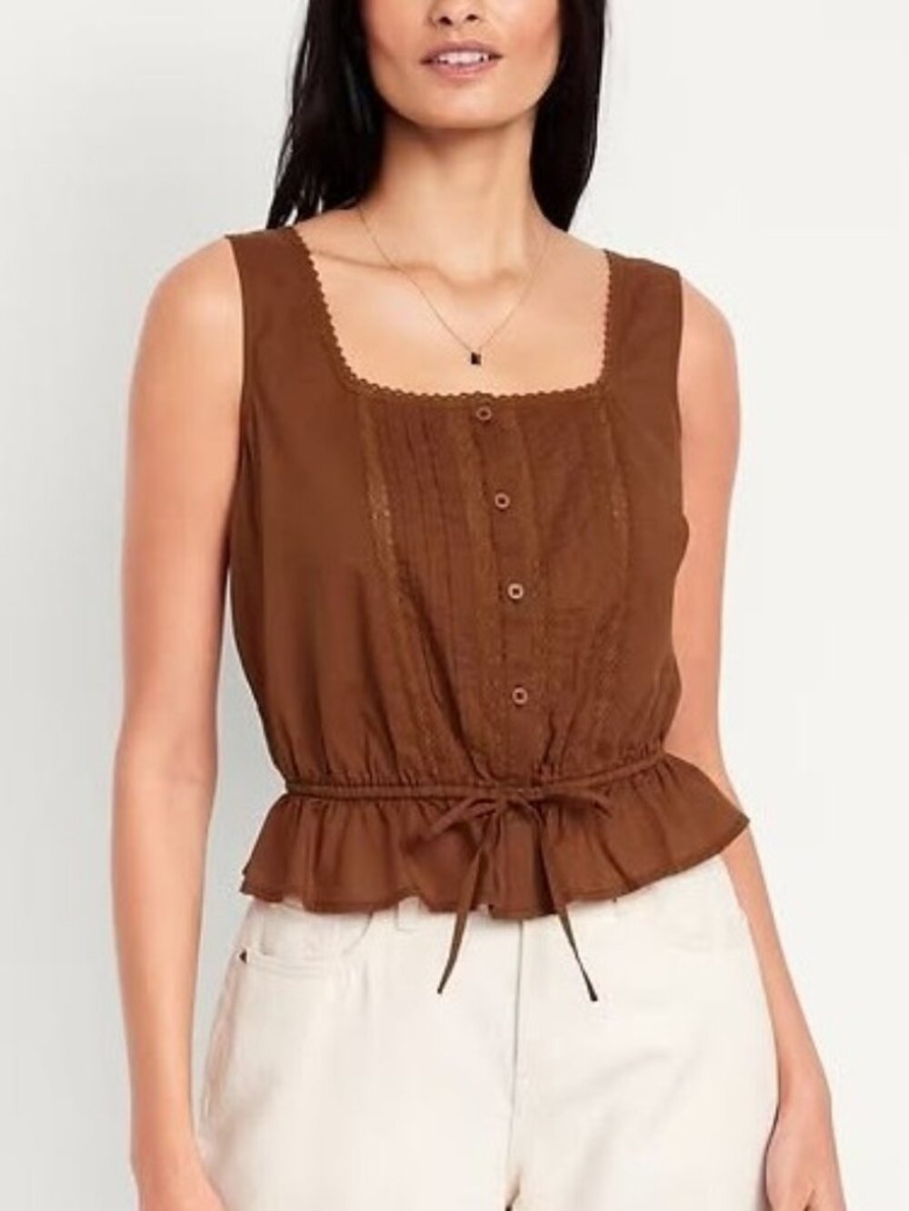 Old Navy Crop Tank Top Tie Waist